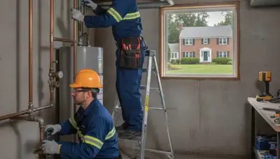 Plumber repairing a leak in Reading, MA for plumbing repair service