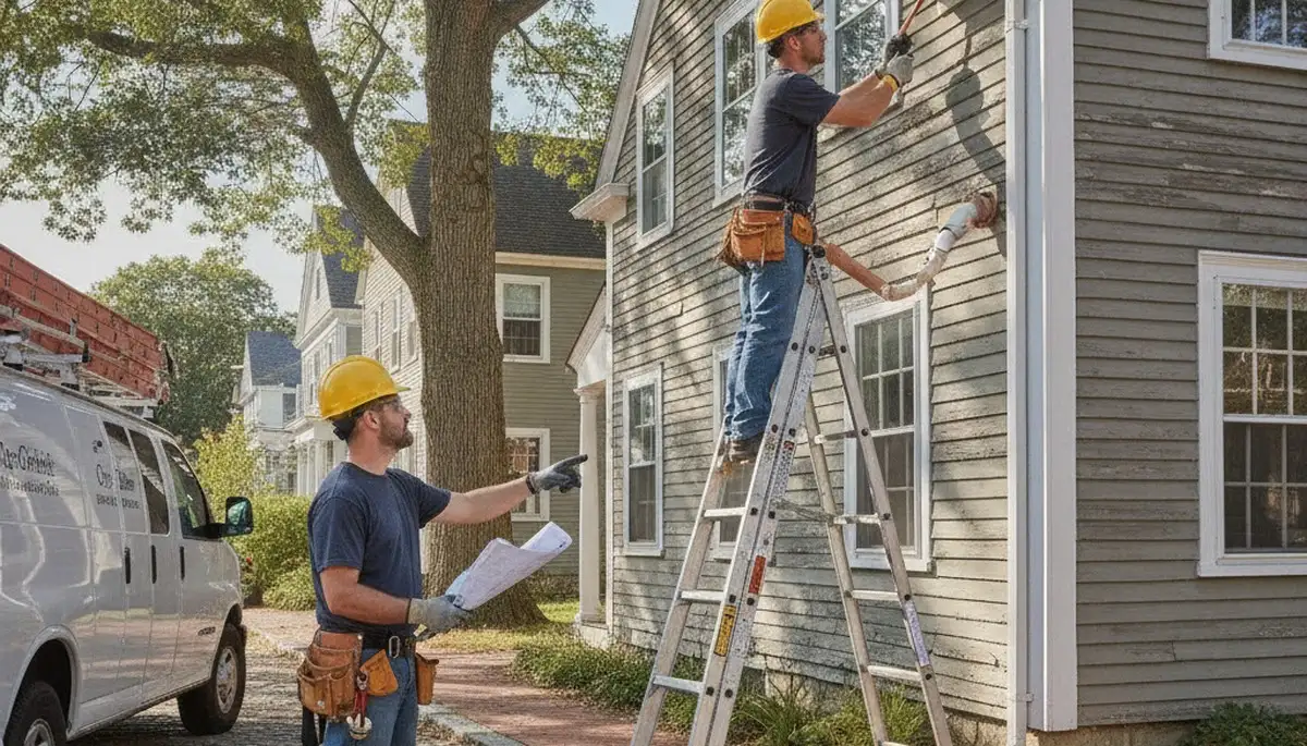 Plumber repairing a pipe in Reading, MA for plumbing repair services