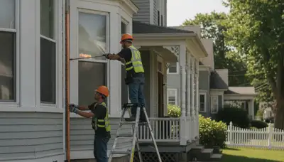 Professional plumber repairing pipe in Reading, MA for residential plumbing service