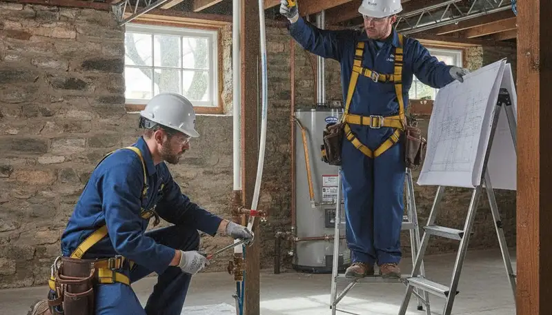 Plumber repairing a sink leak in Reading, MA for plumbing repair service