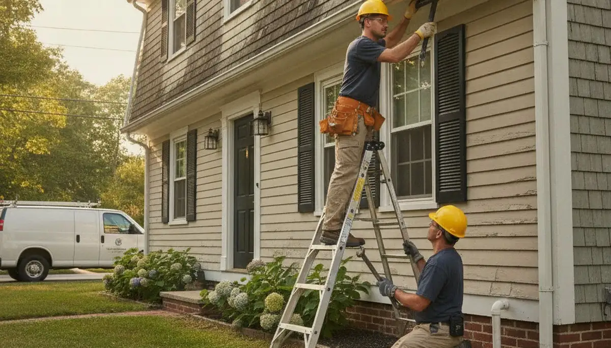 Plumber repairing a pipe in Reading, MA for a plumbing repair service