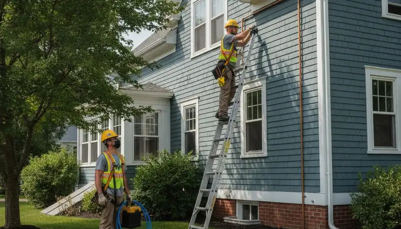 Plumber providing plumbing repair service in Reading, MA for a local home inspection