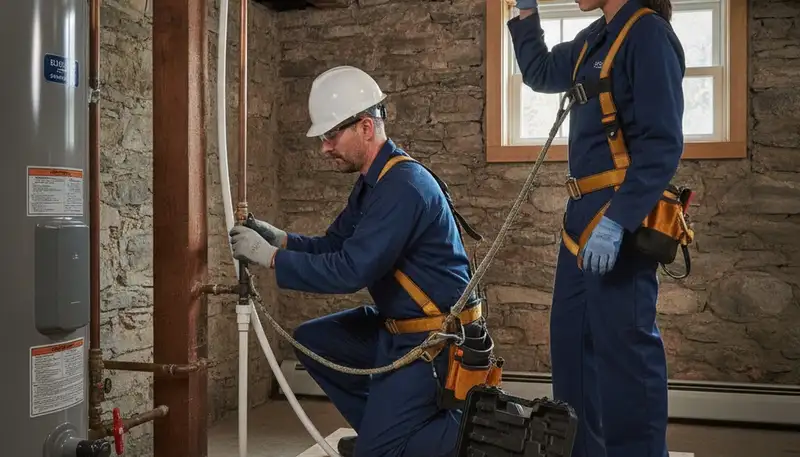 Plumber repairing a sink in Reading, MA for plumbing repair service
