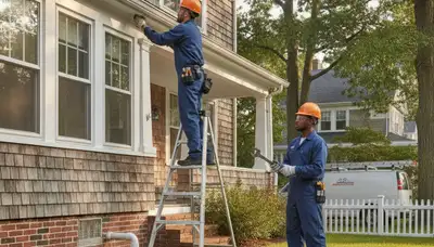 Plumber repairing a pipe in Reading, MA for a plumbing repair service